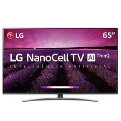 Smart TV LED 65´ LG UHD 4K NanoCell, Conversor Digital, 4 HDMI, 3 USB, Wi-Fi, ThinQ AI, HDR - 65SM8100