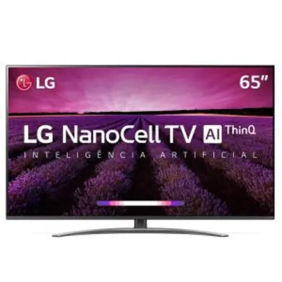 Smart TV LED 65´ LG UHD 4K NanoCell, Conversor Digital, 4 HDMI, 3 USB, Wi-Fi, ThinQ AI, HDR - 65SM8100