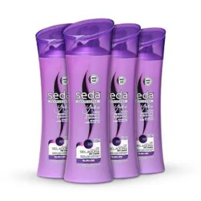 [Netfarma] Kit Shampoo Seda Liso Perfeito e Sedoso (4 unidades de 350ml) - R$19