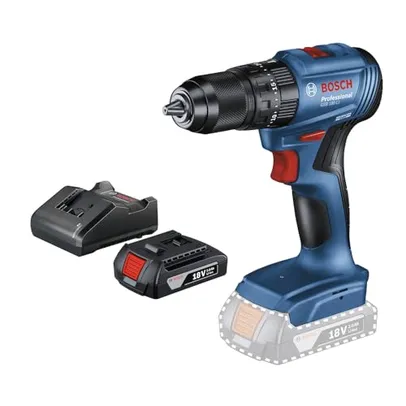 Bosch Furadeira Parafusadeira Impacto 18V GSB185 LI-1BC, 1 bateria