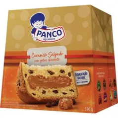 [50% OFF na 2ª unid] Panettone Panco Caramelo Salgado com Gotas de Chocolate 550g | R$12