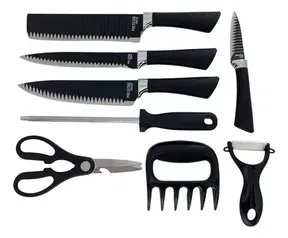 Kit Facas de Churrasco Linha Profissional Chef Antiaderente