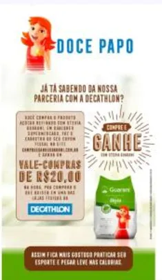 Compre açucar com Stevia da Guarani e ganhe R$20 em compras na Decathon