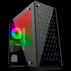 Gabinete Gamer Gamemax H605-TB, Mini Tower, Com 3 Fans RGB, Black, S-Fonte