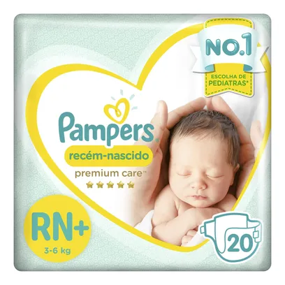 Product photo Pampers Premium Care Fralda Recém-nascido RN+ 20 Unidades