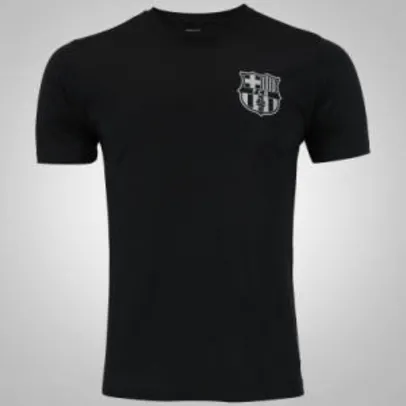 Camiseta Barcelona Black - Masculina (M, G e GG) - R$ 37,49