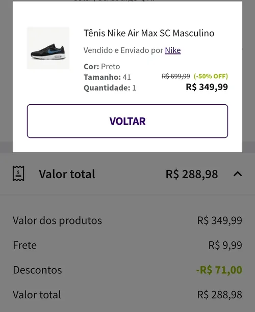 Imagem na descrição da promoção