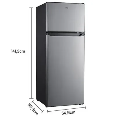 Geladeira Refrigerador HQ Defrost 230 Litros Preto/Inox HQ-230RDF 127V