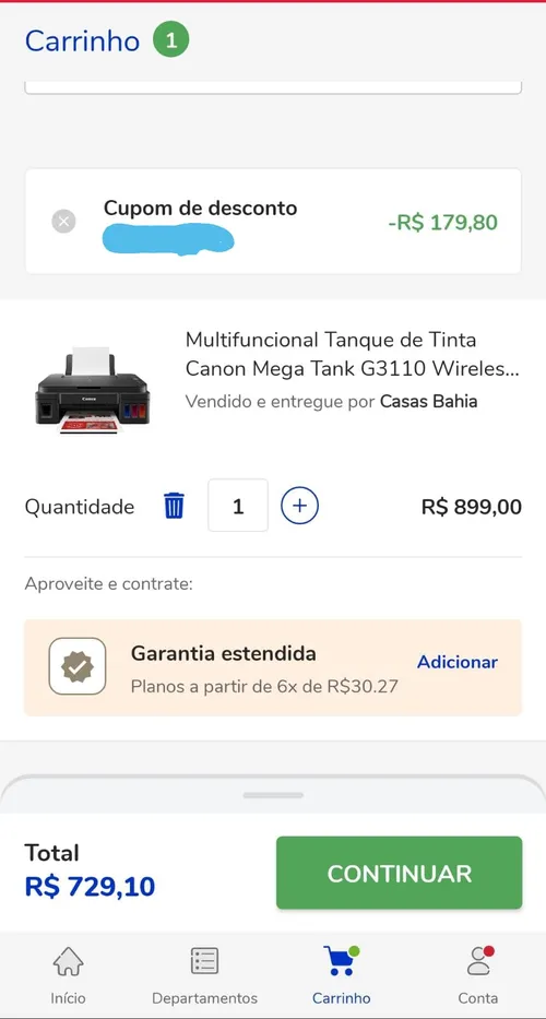 Imagem na descrição da promoção