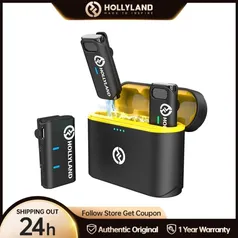 Hollyland Lark M1 Microfone Lavalier Sem Fio 2.4Ghz com Estojo de Carregamento