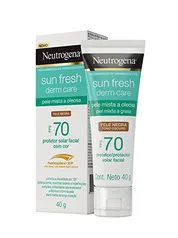 (Rec) Neutrogena Sun Fresh Protetor Solar Facial Para Pele Oleosa Derm Care Pele Negra FPS 70,40g