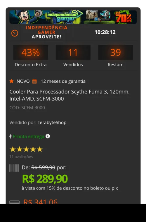 Imagem na descrição da promoção