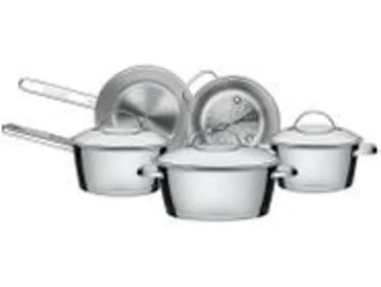 Conjunto de Panelas Tramontina Inox 5 Peças 