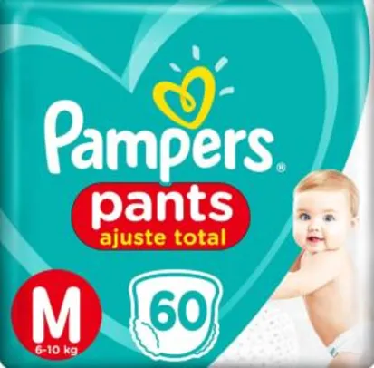 (3 Pacotes) Fralda Pampers Pants Ajuste Total M 60 unidades | R$86