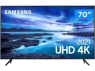 Smart Tv 70 Polegadas UHD 4K WiFi Crystal HDR Samsung UN70AU7700GXZD