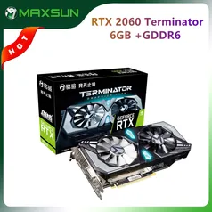 Placa de Vídeo RTX 2060 Terminator 6 GB + GDDR6 | R$ 3372