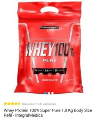 Whey Protein 100% Super Pure 1,8 Kg Body Size Refil - IntegralMédica R$120