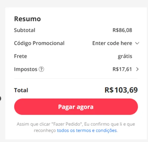 Imagem na descrição da promoção