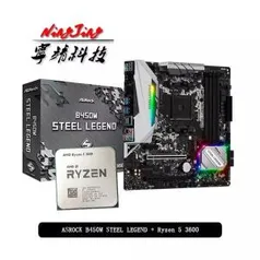 [Aliexpress] Amd ryzen 5 3600 r5 3600 cpu + asrock b450m | R$ 1.650