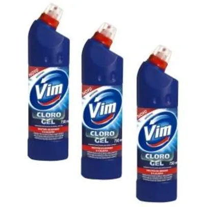 [EXTRA] Desinfetante Vim Cloro Gel Original 750ml - 3 Unidades - R$12