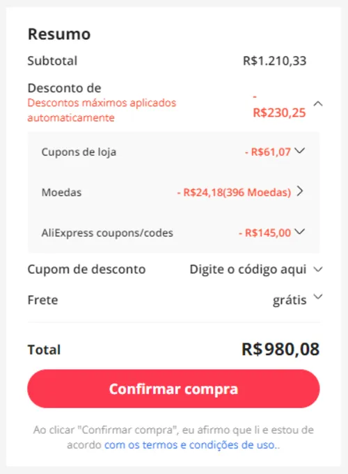 Imagem na descrição da promoção