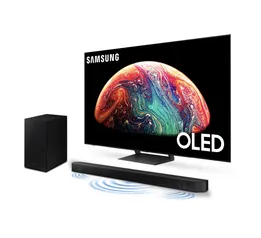 Combo Samsung Smart TV 55 polegadas OLED 4K 55S90C + Soundbar Samsung HW-Q600C/ZD