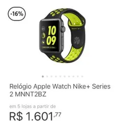 Apple Watch série 2 R$ 1601,77 no Zoom