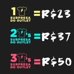 Combo Camiseta Surpresa Vandal - R$23 a R$50