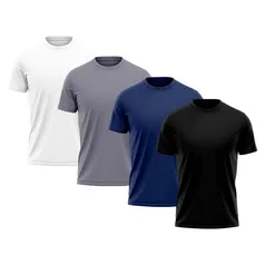 Kit 4 Camiseta Masculina Dry Proteção Solar UV Térmica Academia Treino Camisa Praia Camisetas