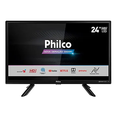 Smart TV LED 24" Philco PTV24G50SN Conversor Digital HD com 2 HDMI