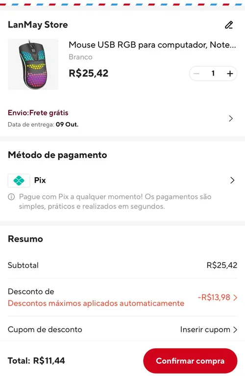 Imagem na descrição da promoção