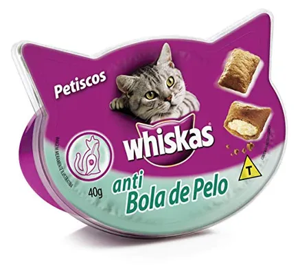 [Rec] Petisco Whiskas Temptations Anti Bola de Pelo Para Gatos Adultos 40g