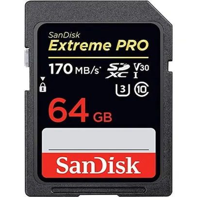 Cartão SD SanDisk Extreme Pro SDXC UHS-I 4K UHD 64GB