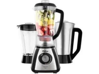 Liquidificador Philco Triple - 900W com 3 Copos 220V - R$142