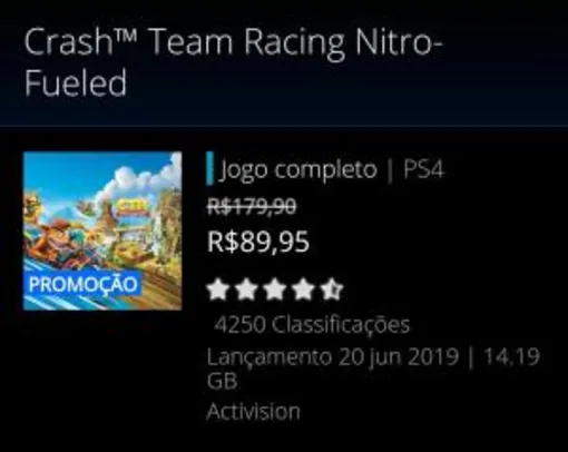 Crash™ Team Racing Nitro-Fueled PS4