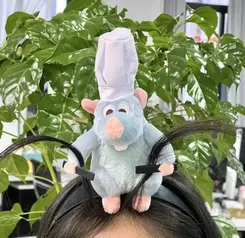 [Taxa inclusa] Tiara de cabelo do Ratatouille com presilhas - 16cm