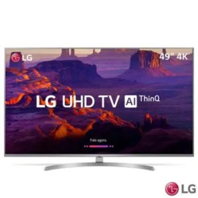 Smart TV 4K LG LED 49" com HDR Ativo, Painel IPS, WebOS 4.0, Controle Smart Magic e Wi-Fi - 49UK7500PSA