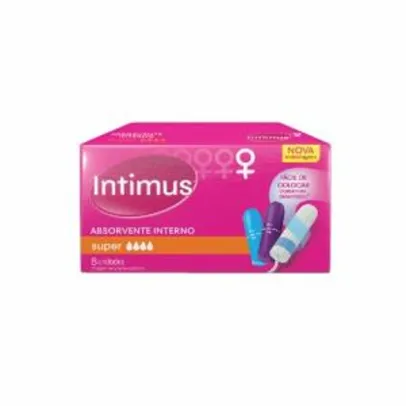 Absorvente Interno Intimus Interno - 8 unidades | R$ 4,49