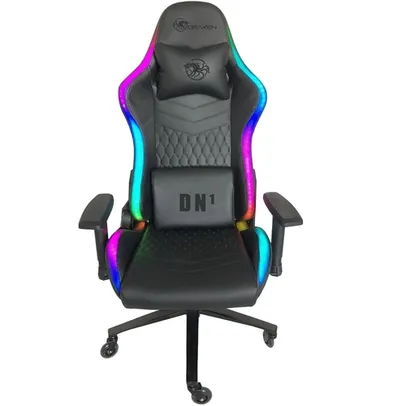 [App] Cadeira Gamer DN1 RGB Preto Rodas de Silicone - DRAXEN | R$1143