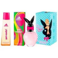 [Ricardo Eletro] 1 Perfume PlaPlayboy It Pin Up Eau de Toilette 50ml + 1 Perfume Adidas Get Ready! Eau de Cologne Feminino 75ml R$ 30