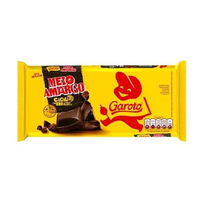 [Leve 3]  Barra de Chocolate Meio Amargo Garoto 80g e outros sabores na descrição