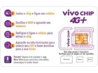 Vivo Chip Triplo Corte 4G - Pré-Pago/Pós-Pago