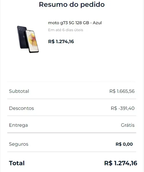 Imagem na descrição da promoção