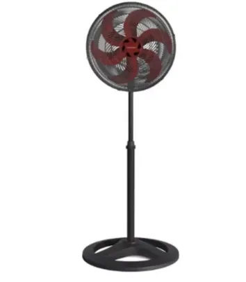 Ventilador De Coluna Vermelho 40cm Pedestal Turbo Ventisol 110v