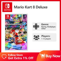 Nintendo switch jogo mario kart 8 deluxe até 12 jogadores 