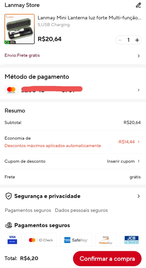 Imagem na descrição da promoção