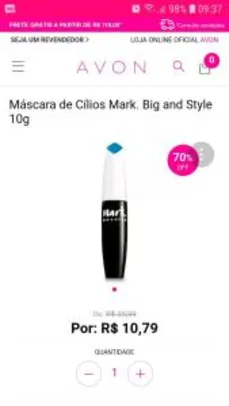 Máscara de Cílios Mark. Big and Style 10g | R$10