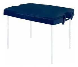 Mesa de acampamento dobrável de plástico Mor Blue