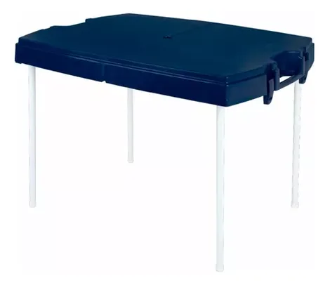 Mesa de acampamento dobrável de plástico Mor Blue