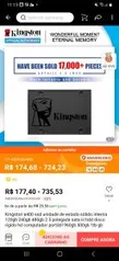 Kingston a400 ssd unidade 120gb | R$ 177